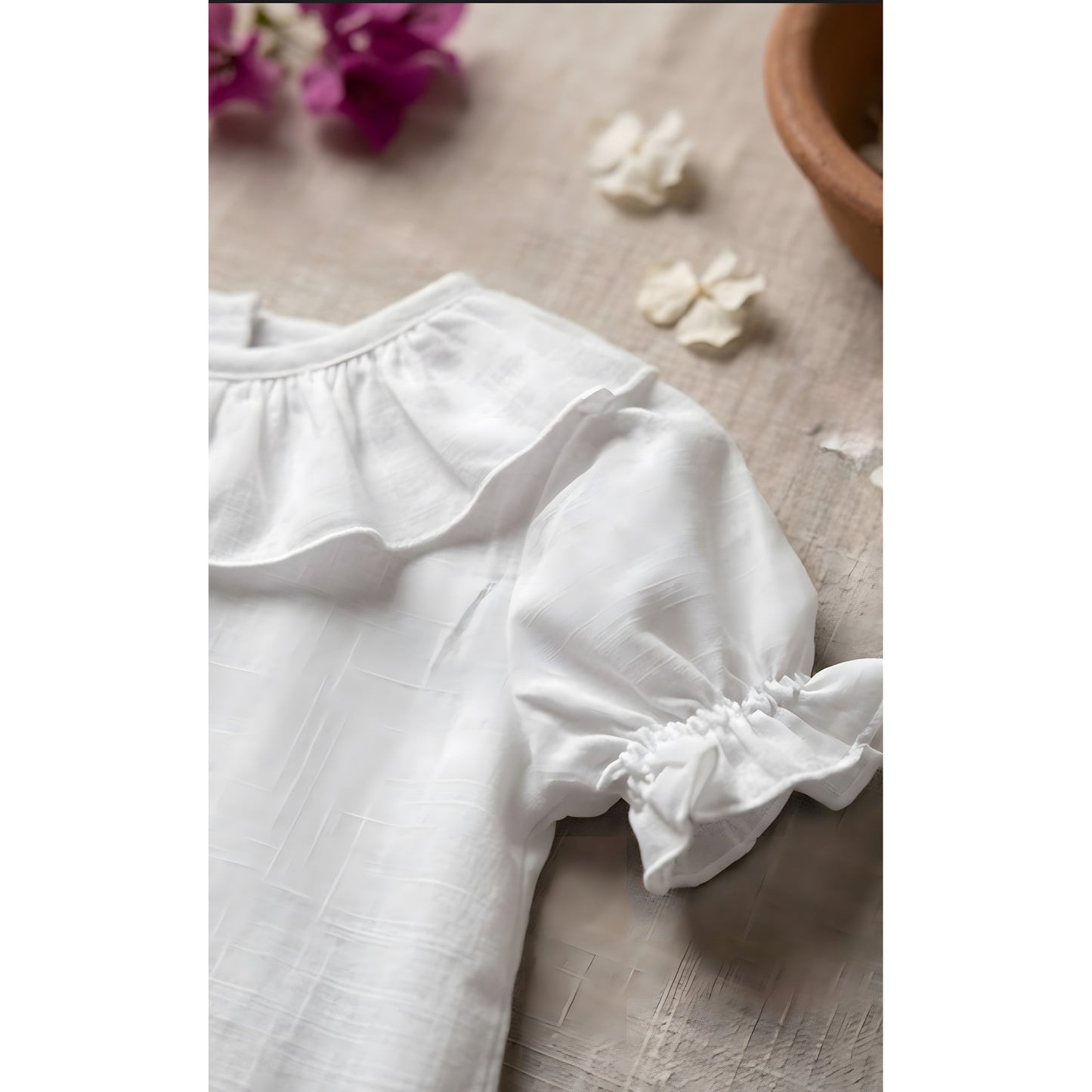 Camisa Cuello Bebé Blanco
