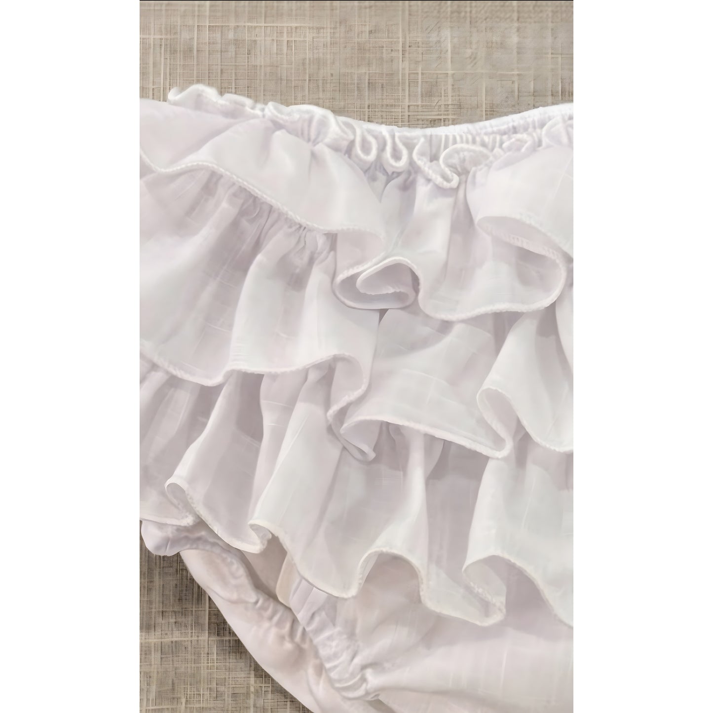 Cubrepañal Volantes Blanco